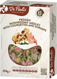 Mushrooms Medley with Courgettes and Shrimps